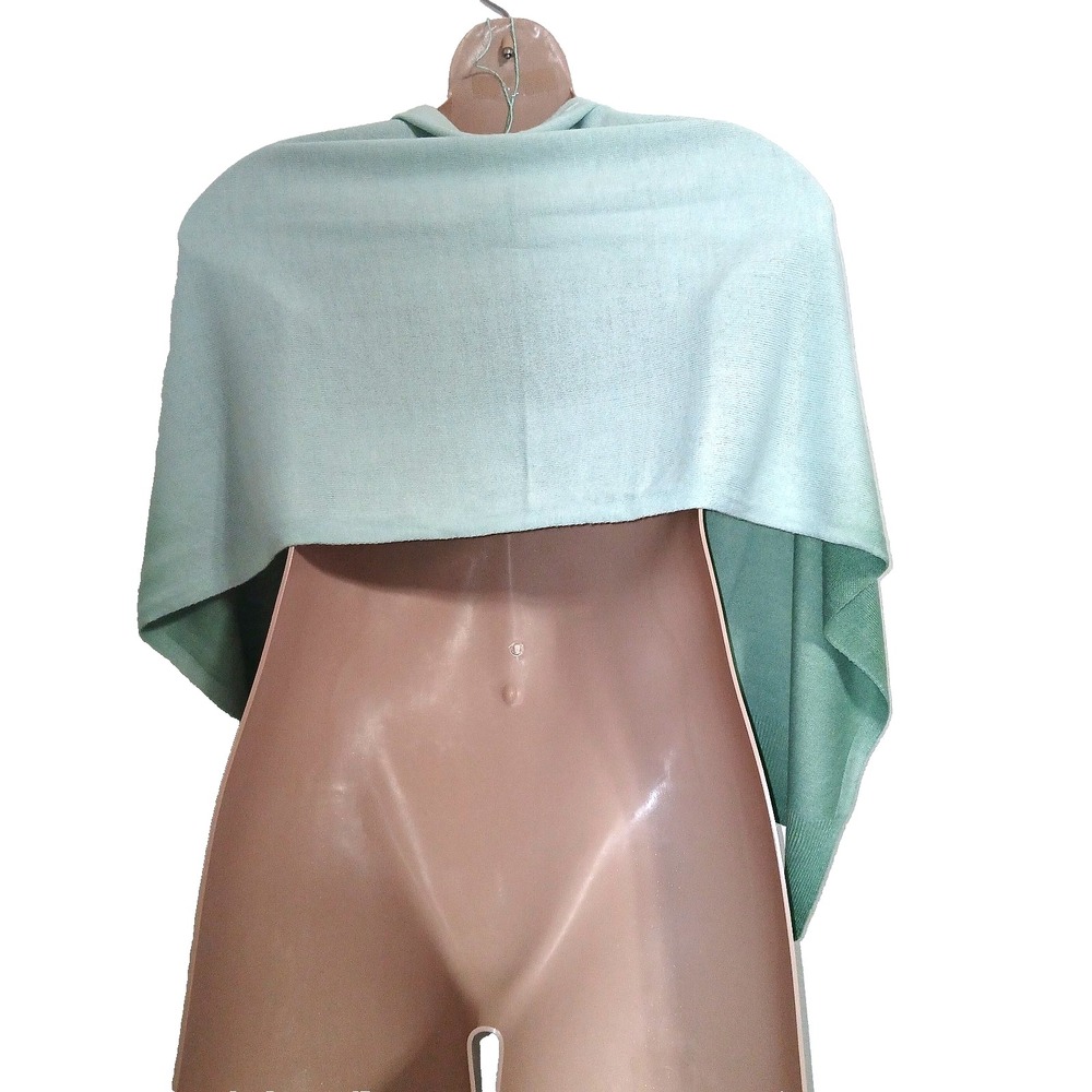 Kendall & James Women Ombre Cardishawl OSFM Green Sweater Knit Solid Button Down - Picture 4 of 5